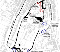 Figure 1 : Plan général de la forteresse de Loches, fond cadastral