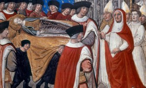 Illustration représentant les funérailles d'Anne de Bretagne